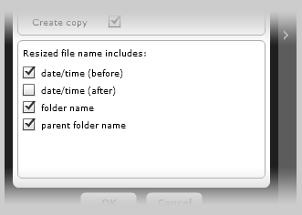 Help, Output settings, File name
