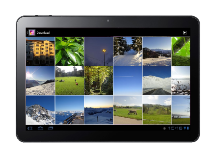 Example of a tablet gallery folder